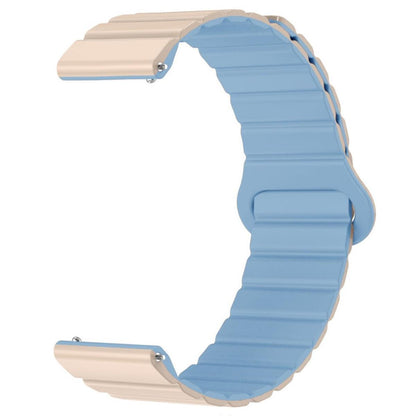 Armband für Samsung Galaxy Watch 3/1/Gear2/S3 Silikon Band 22mm magnetisch Grau/Blau