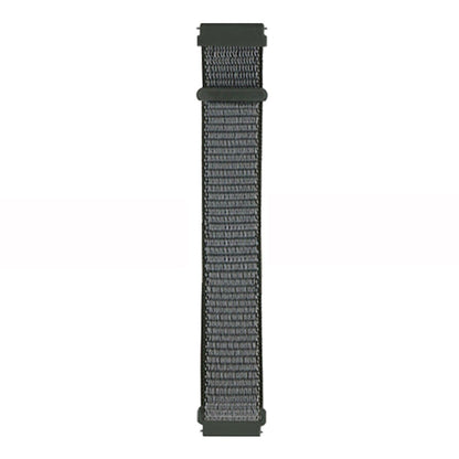 Armband für Samsung Galaxy Watch6/5/5Pro/4/3 Klettverschluss Nylon Grau-Olivgrün