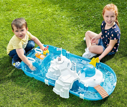 AquaPlay - Polar - Wasserbahn mit Eisberg, Stausee und Rampe für einen Wasserfall, inklusive Spielfigur Olivia mit Farbwechsel-Funktion, für Kinder ab 3 Jahren 8700001522 Türkis