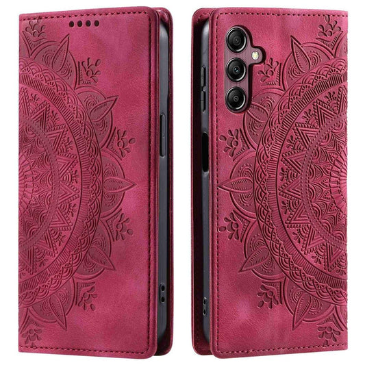 Hülle für Samsung Galaxy S24 FE Handyhülle Flip Case Cover Tasche Mandala Rot