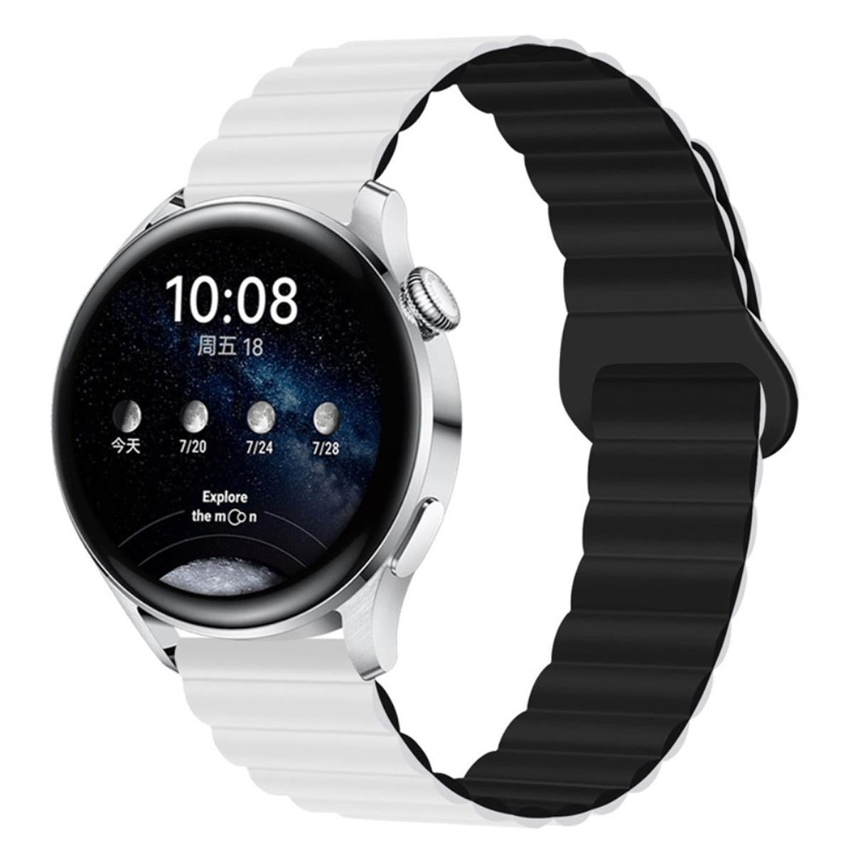 Armband für Samsung Galaxy Watch 3/1/Gear2/S3 Silikon Ersatzband 22mm magnetisch