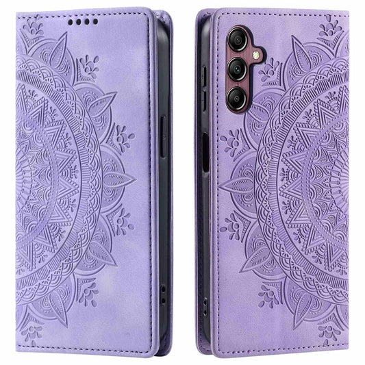 Hülle für Samsung Galaxy S24 FE Handyhülle Flip Case Cover Tasche Mandala Lila