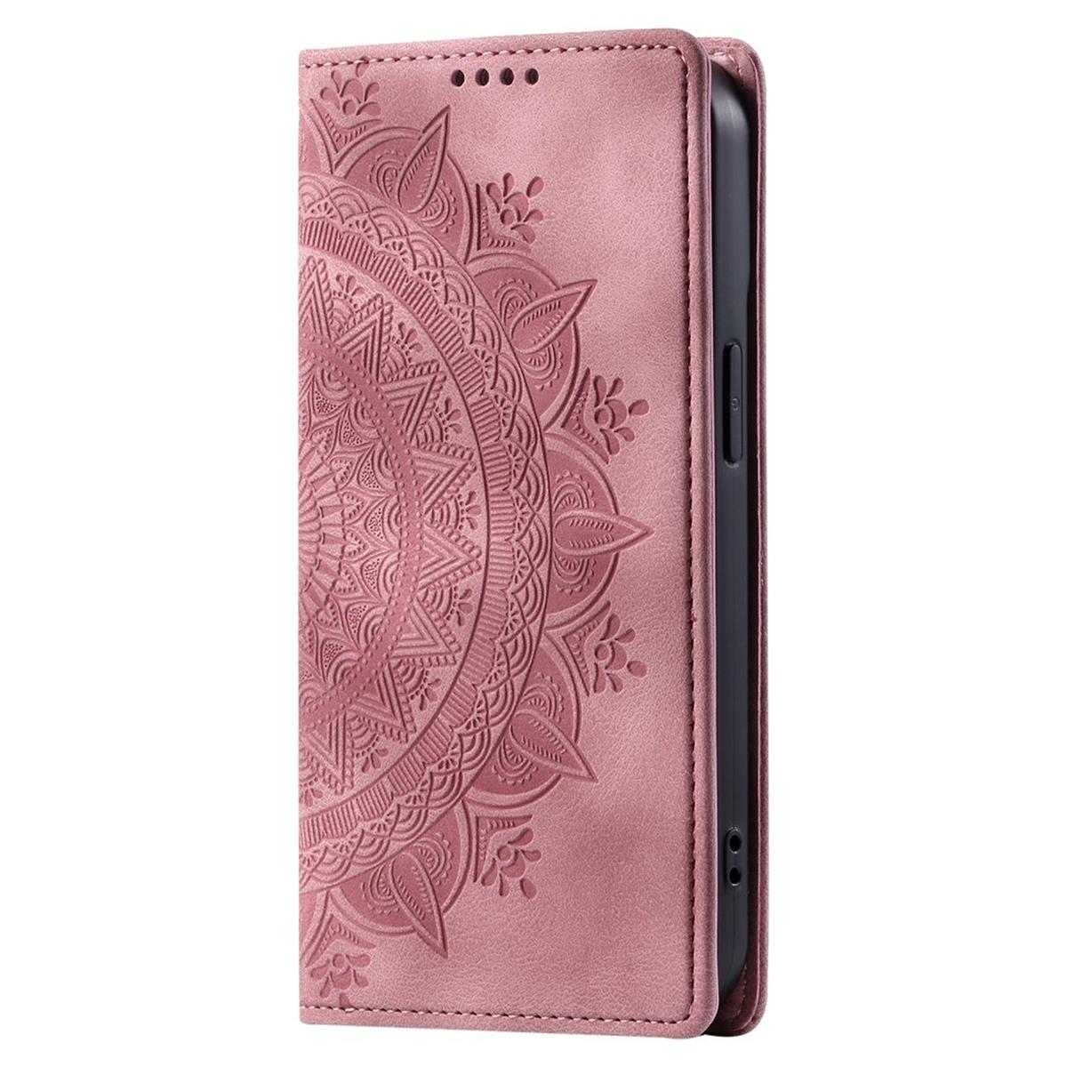 Hülle für Xiaomi Redmi 13 5G/4G Handyhülle Flip Case Cover Etui Mandala Rose