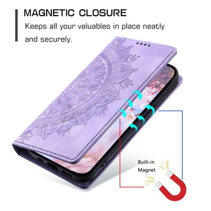 Hülle für Xiaomi Redmi 13 5G/4G Handyhülle Flip Case Cover Etui Mandala Lila