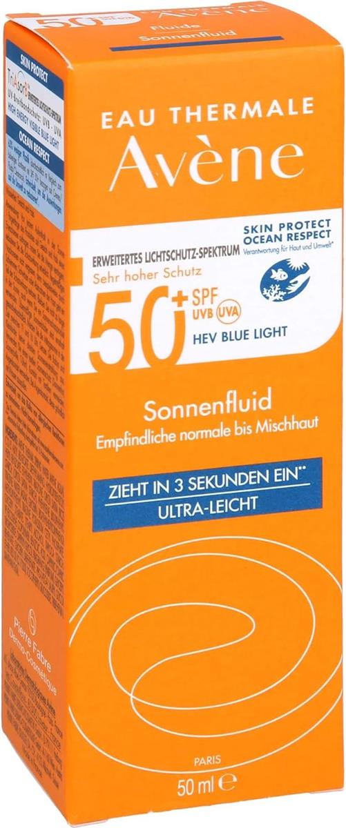 Avene Sonnenfluid SPF 50+ ohne Duftstoffe, 50 ml