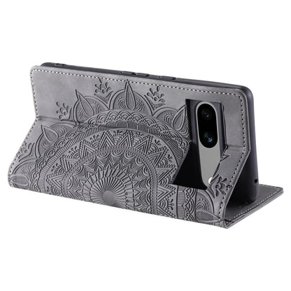 Hülle für Google Pixel 8a Handyhülle Flip Case Cover Tasche Etui Mandala Grau