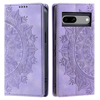 Hülle für Google Pixel 8a Handyhülle Flip Case Cover Tasche Etui Mandala Lila