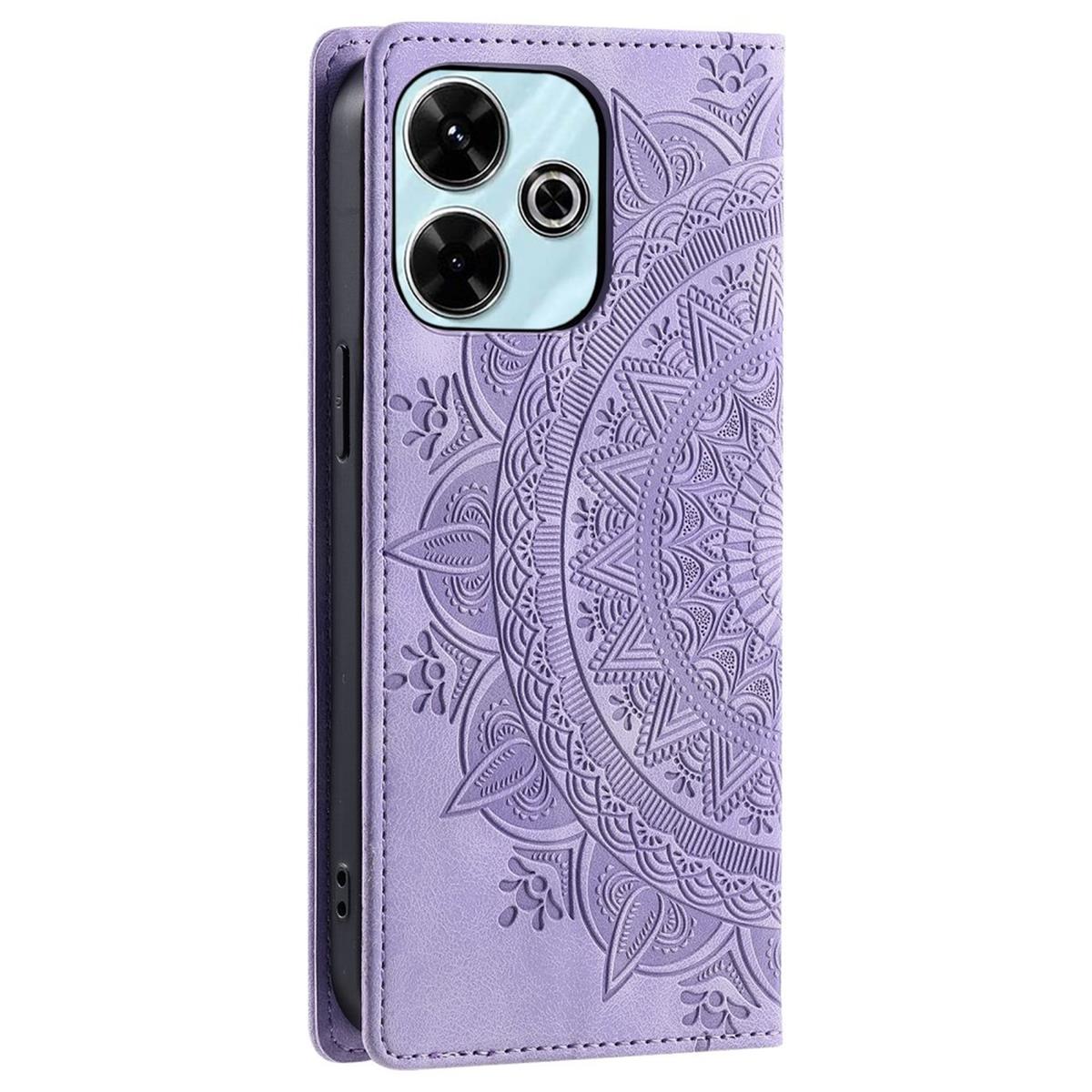 Hülle für Xiaomi Redmi 13 5G/4G Handyhülle Flip Case Cover Etui Mandala Lila