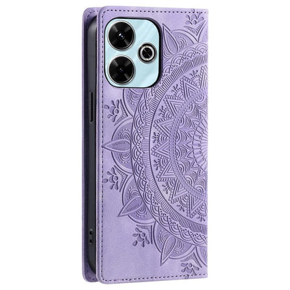 Hülle für Xiaomi Redmi 13 5G/4G Handyhülle Flip Case Cover Etui Mandala Lila