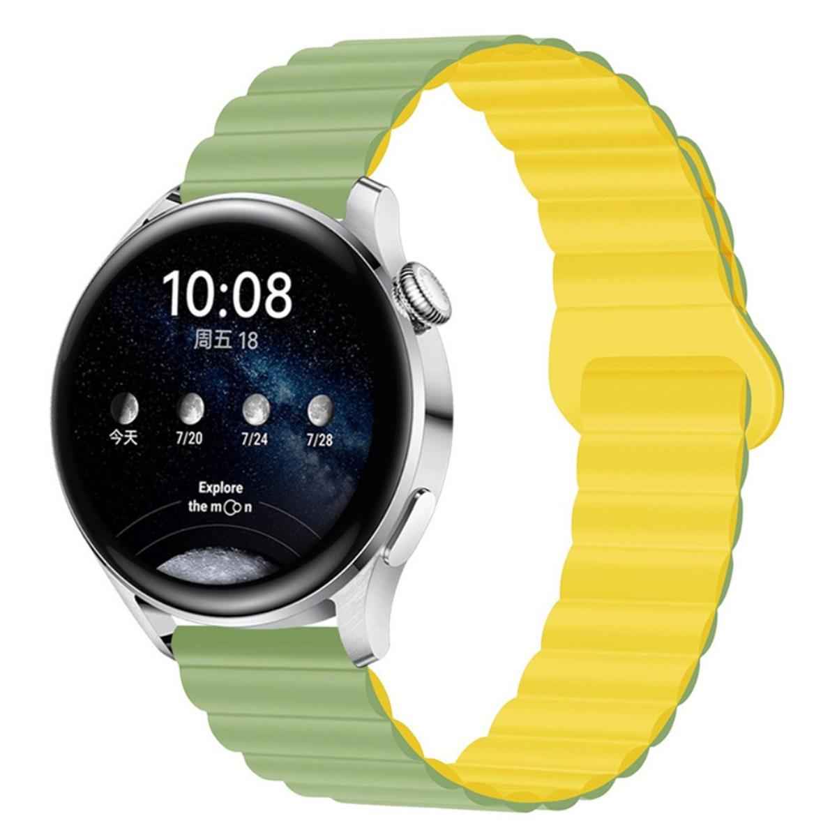 Armband für Samsung Galaxy Watch 3/1/Gear2/S3 Silikon Ersatzband 22mm magnetisch