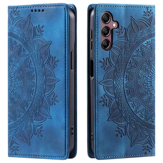 Hülle für Samsung Galaxy S24 FE Handyhülle Flip Case Cover Tasche Mandala Blau