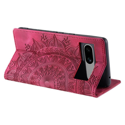 Hülle für Google Pixel 8a Handyhülle Flip Case Cover Tasche Etui Mandala Rot