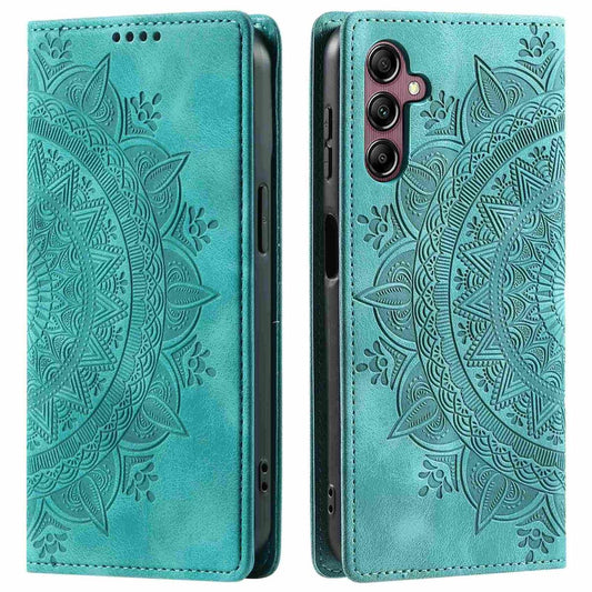 Hülle für Samsung Galaxy S24 FE Handyhülle Flip Case Cover Tasche Mandala Grün