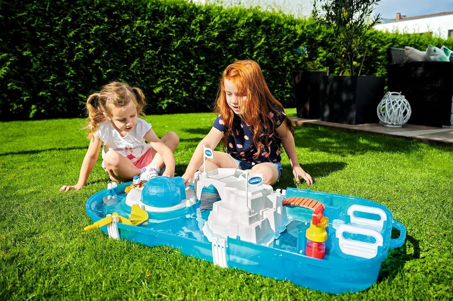 AquaPlay - Polar - Wasserbahn mit Eisberg, Stausee und Rampe für einen Wasserfall, inklusive Spielfigur Olivia mit Farbwechsel-Funktion, für Kinder ab 3 Jahren 8700001522 Türkis