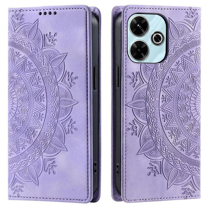 Hülle für Xiaomi Redmi 13 5G/4G Handyhülle Flip Case Cover Etui Mandala Lila