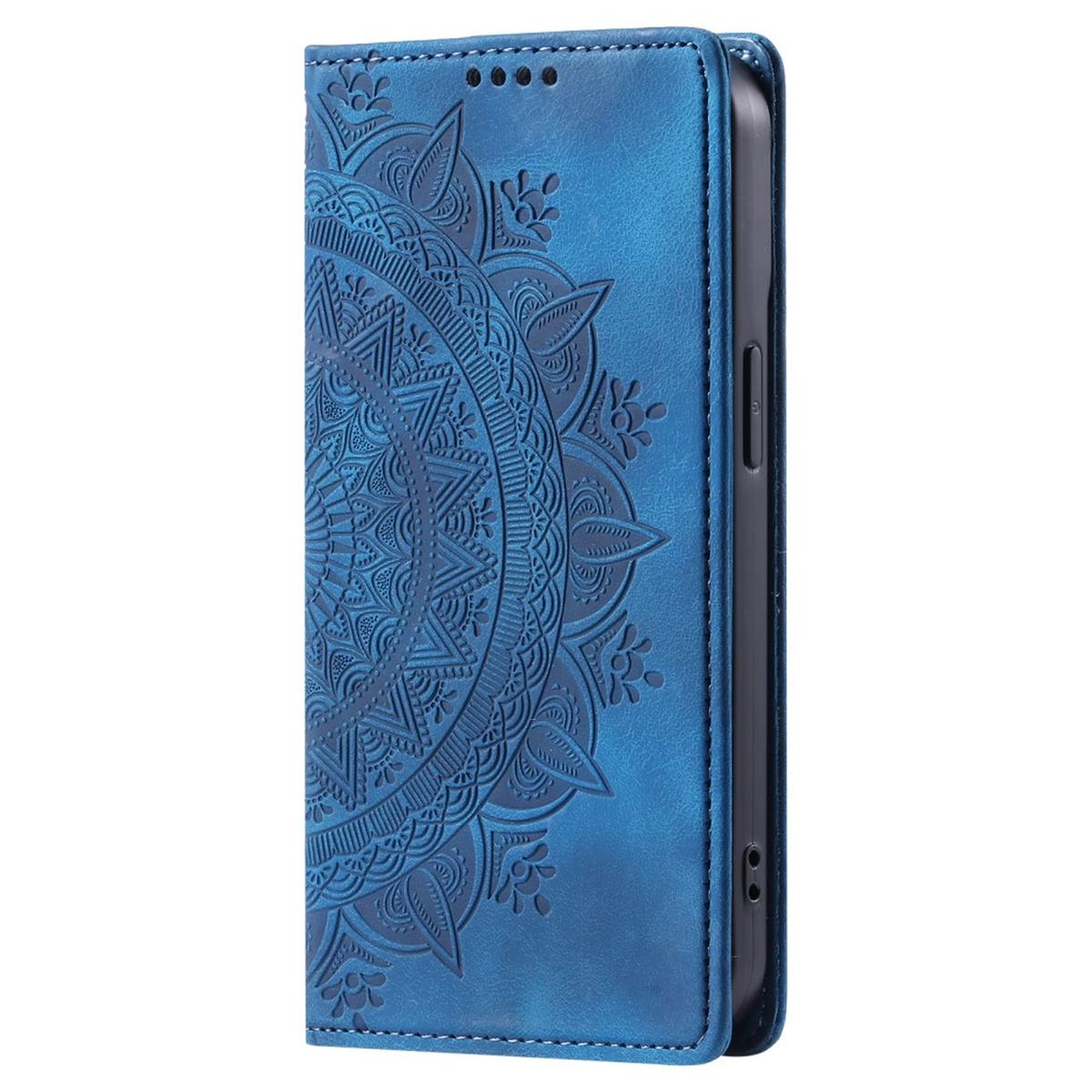 Hülle für Xiaomi Redmi 13 5G/4G Handyhülle Flip Case Cover Etui Mandala Blau