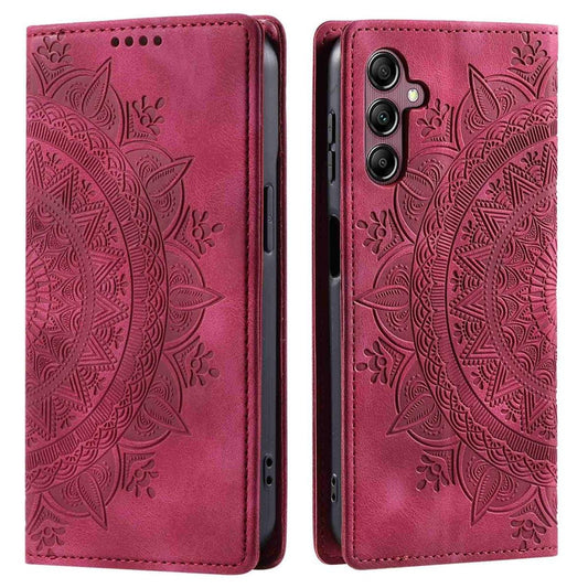 Hülle für Samsung Galaxy A16 5G Handyhülle Flip Case Cover Tasche Mandala Rot