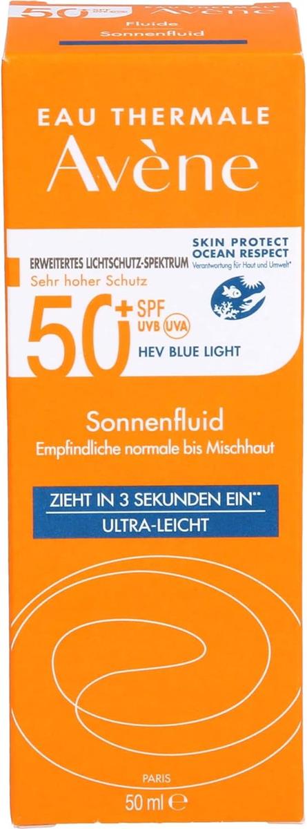 Avene Sonnenfluid SPF 50+ ohne Duftstoffe, 50 ml