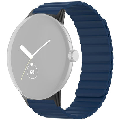 Armband für Google Pixel Watch 1/2 Silikon Ersatzband Strap magnetisch Blau