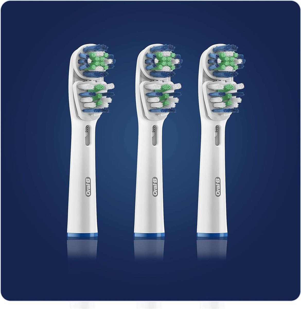 Oral-B Aufsteckbürsten Dual Clean EB 417X3 Zahnbürstengriffe, 3 Stück (1er Pack)