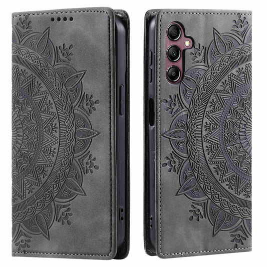 Hülle für Samsung Galaxy A16 5G Handyhülle Flip Case Cover Tasche Mandala Grau