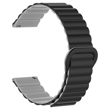 Armband für Samsung Galaxy Watch 3/1/Gear2/S3 Silikon Band 22mm magnetisch Grau/Schwarz