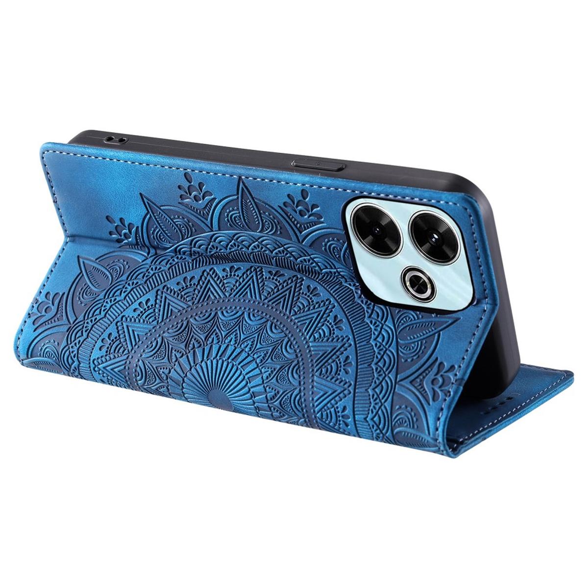 Hülle für Xiaomi Redmi 13 5G/4G Handyhülle Flip Case Cover Etui Mandala Blau