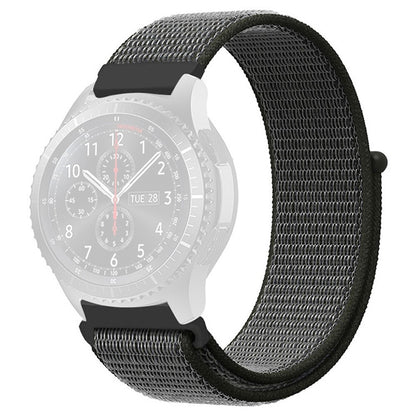 Armband für Samsung Galaxy Watch6/5/5Pro/4/3 Klettverschluss Nylon Grau-Olivgrün