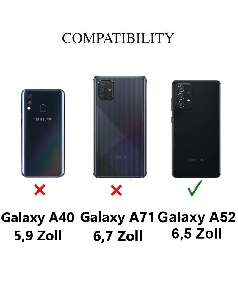 Hülle für Samsung Galaxy A52/A52 5G/A52s 5G Handyhülle Case Silikon Carbonfarben