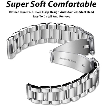 Gliederarmband für Samsung Galaxy Watch 6/5/4 Metall 40/42/43/44/46/47mm Silber