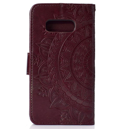 Hülle für Samsung Galaxy S10e Handyhülle Flip Case Schutzhülle Mandala Braun