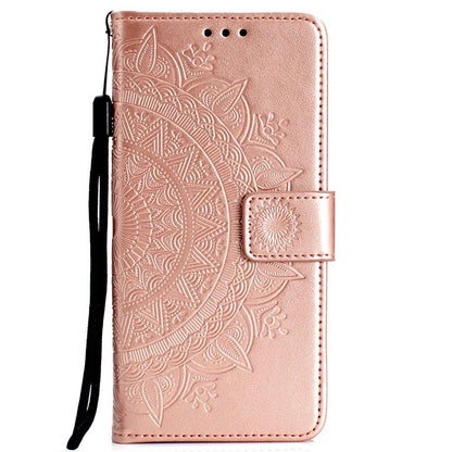 Hülle für Samsung Galaxy S10e Handyhülle Flip Case Schutzhülle Mandala Rosegold