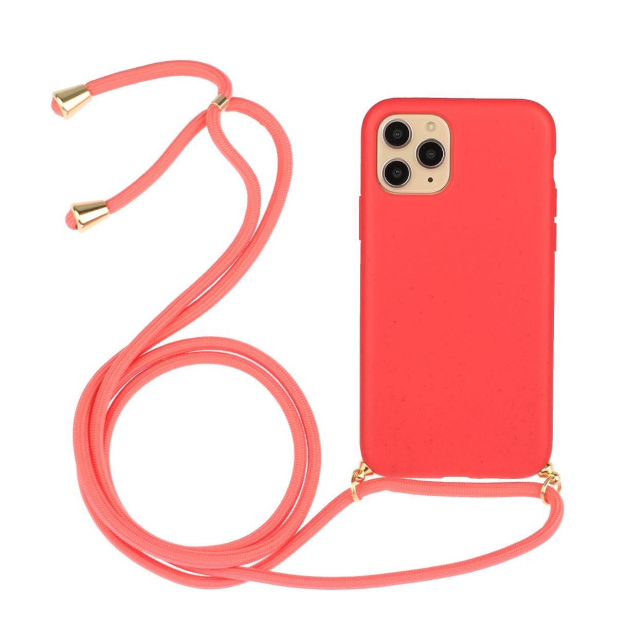 Hülle für Apple iPhone 12 Mini Handyhülle Case Band Handy Kette Cover Rot