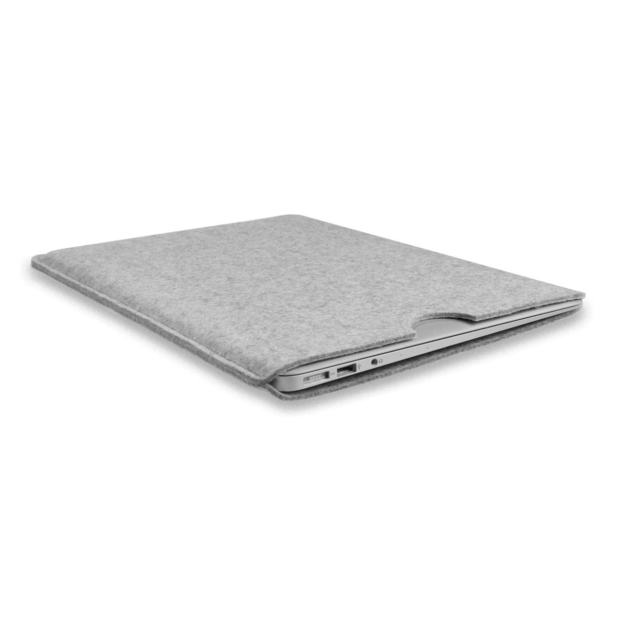 Hülle für Apple MacBook Pro 13" (M1,M2)/Air 13" (M1) Handmade Filz Etui Hellgrau