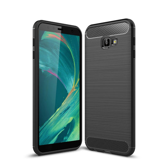 Hülle für Samsung Galaxy J4+ Handyhülle Soft Case Schutzhülle Cover Carbonfarben