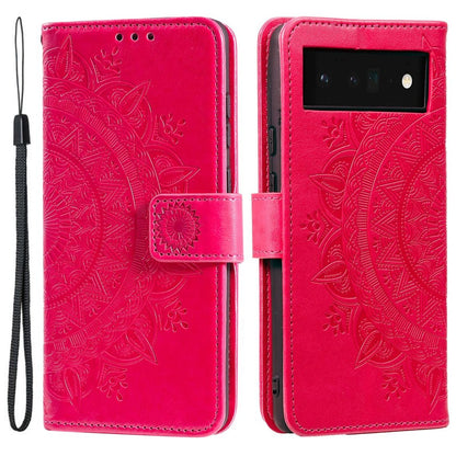 Hülle für Google Pixel 7 Handyhülle Flip Case Cover Schutzhülle Mandala Pink