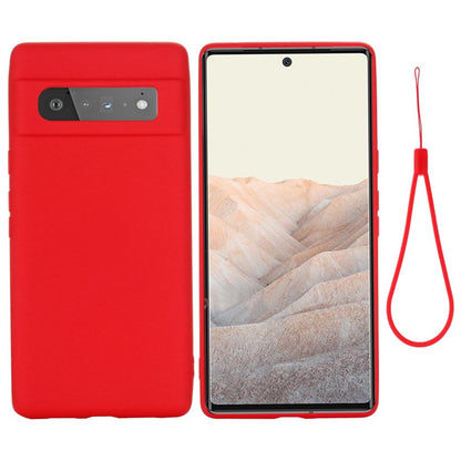 Hülle für Google Pixel 6 Pro Handyhülle Silikon Case Cover Bumper Matt Rot