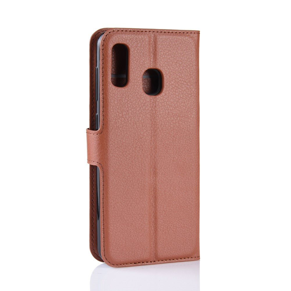 Hülle für Samsung Galaxy A40 Handyhülle Flip Case Schutzhülle Cover Etui Braun