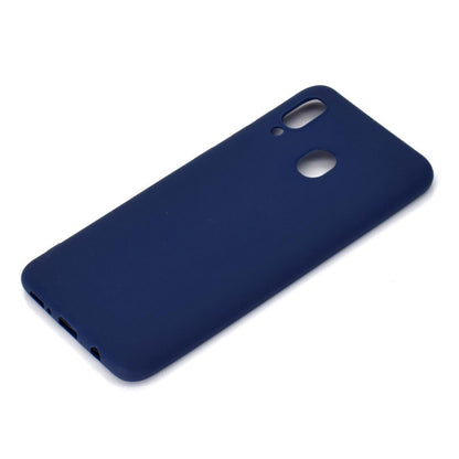 Hülle für Samsung Galaxy A40 Handyhülle Silikon Cover Schutzhülle matt Blau