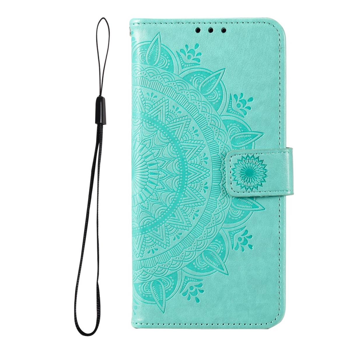 Hülle für Samsung Galaxy M52 5G Handyhülle Flip Case Cover Etui Mandala Grün