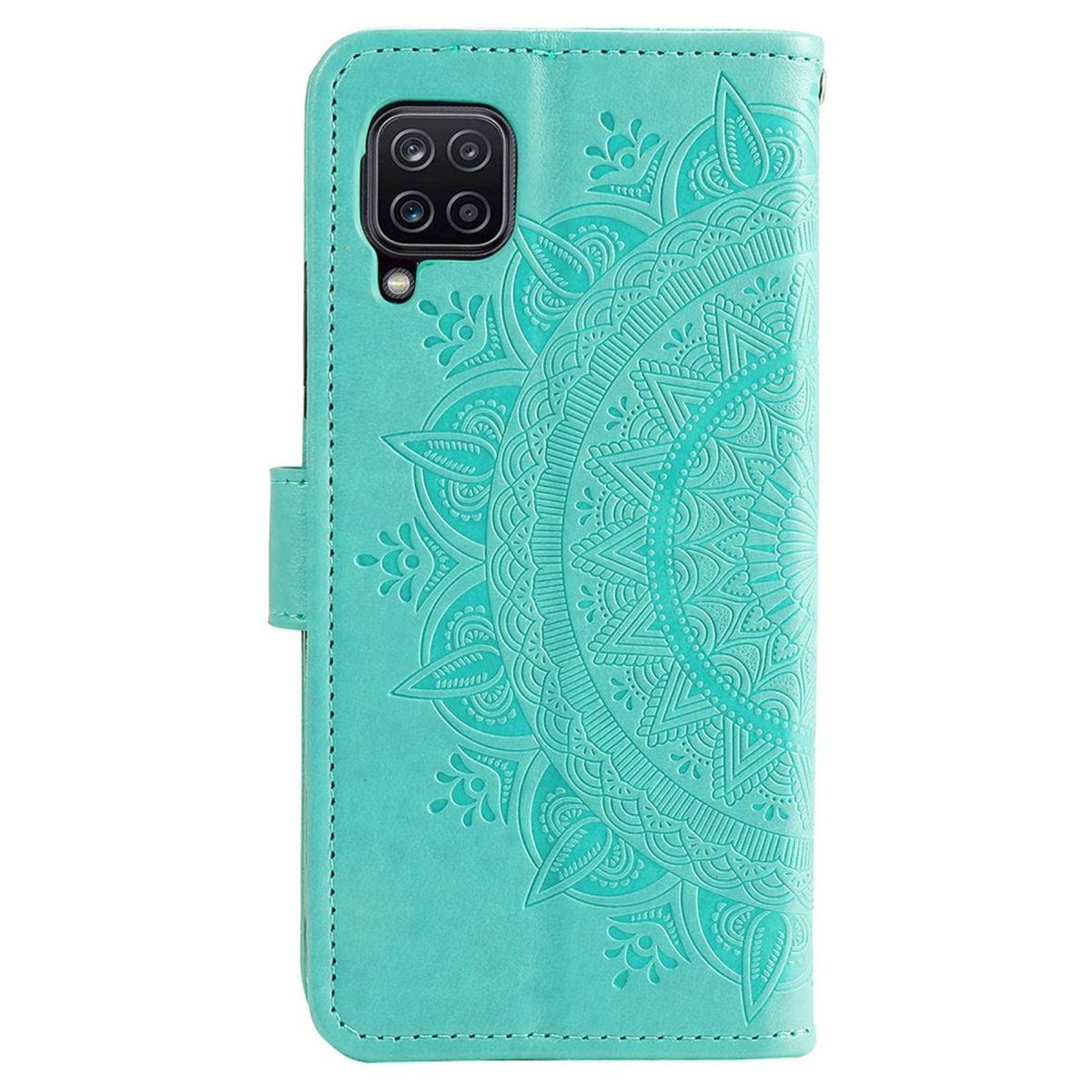 Hülle für Samsung Galaxy M33 5G Handyhülle Flip Case Cover Etui Mandala Grün