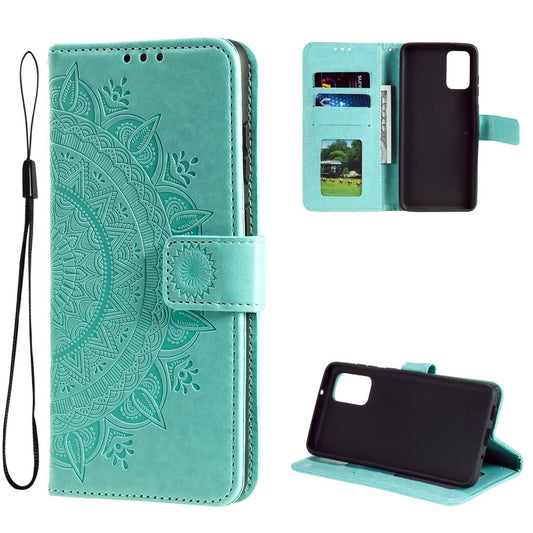 Hülle für Samsung Galaxy A13 4G Handyhülle Flip Case Cover Tasche Mandala Grün