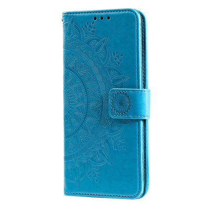 Hülle für Samsung Galaxy A13 4G Handyhülle Flip Case Cover Tasche Mandala Blau