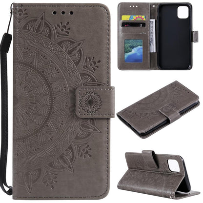 Hülle für Apple iPhone 13 Pro Max Handyhülle Flip Case Cover Tasche Mandala Grau