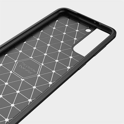 Hülle für Samsung Galaxy S21 Handyhülle Silikon Case Cover Bumper Carbonfarben