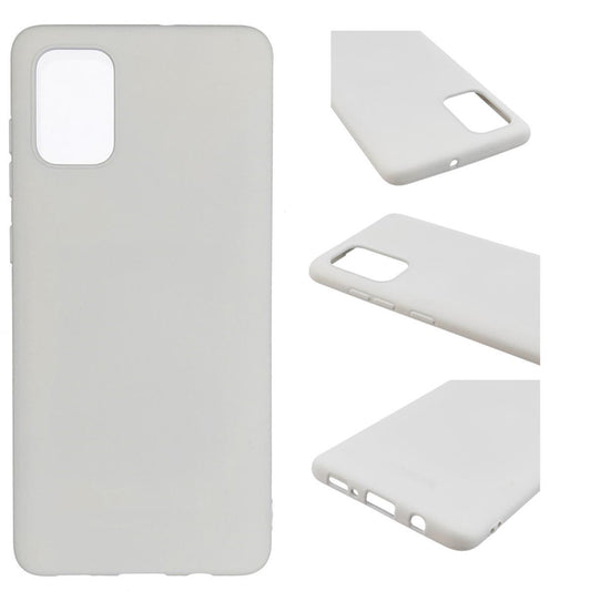 Hülle für Samsung Galaxy A32 4G Handyhülle Silikon Case Cover Bumper Matt Weiß