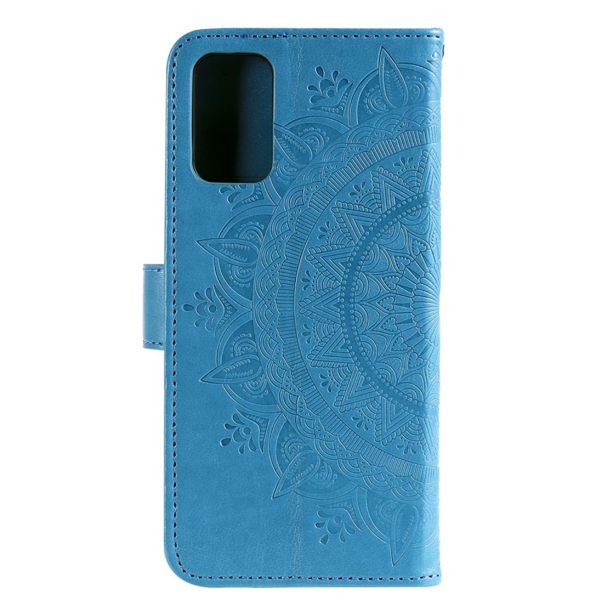 Hülle für Samsung Galaxy S20 Plus Handyhülle Flip Case Schutzhülle Mandala Blau