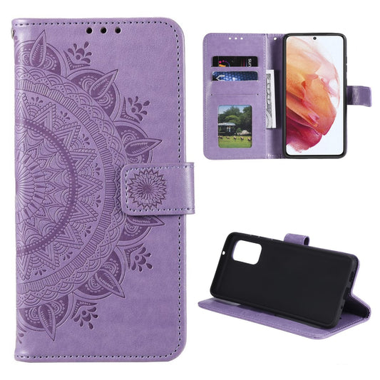 Hülle für Samsung Galaxy A73 5G Handyhülle Flip Case Cover Tasche Mandala Lila