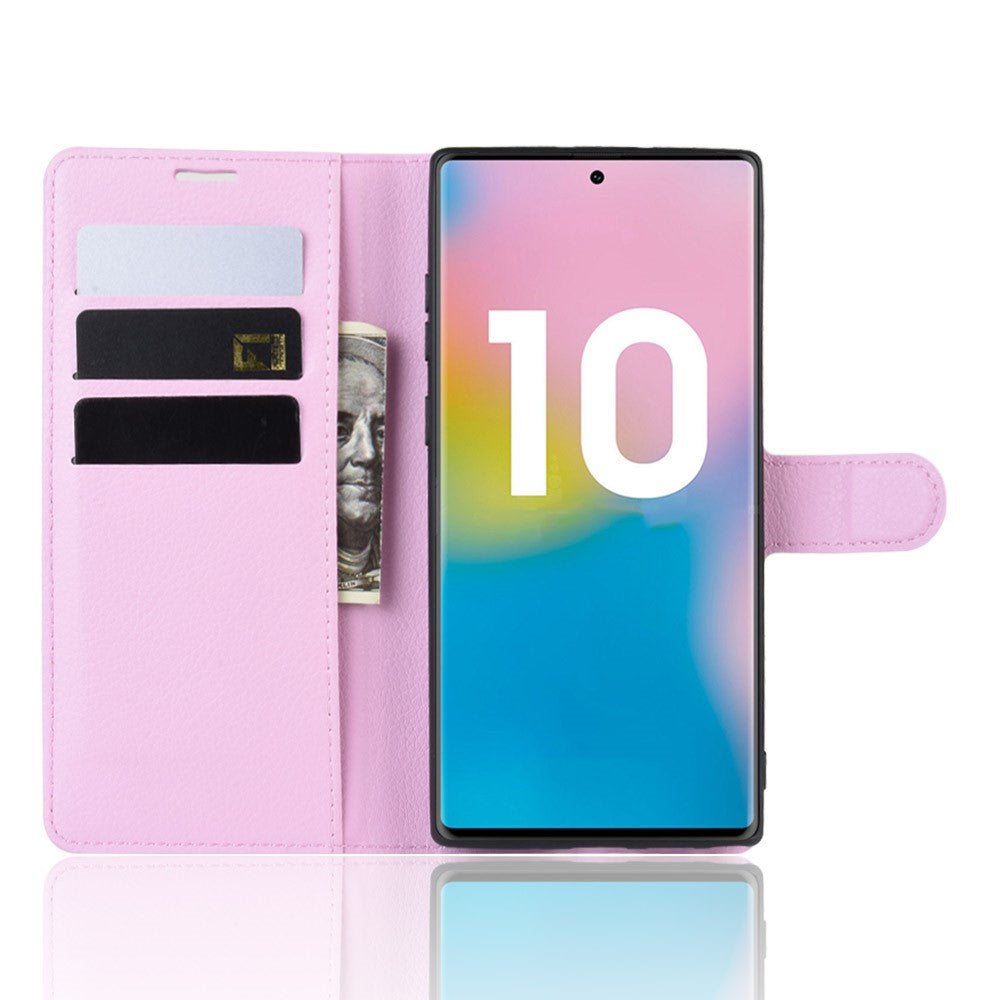 Hülle für Samsung Galaxy Note10+ (5G) Handyhülle Tasche Flip Case Cover Rosa