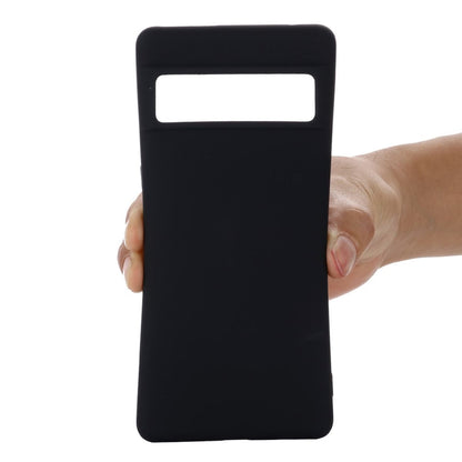 Hülle für Google Pixel 7 Handyhülle Silikon Case Cover Bumper Matt Schwarz